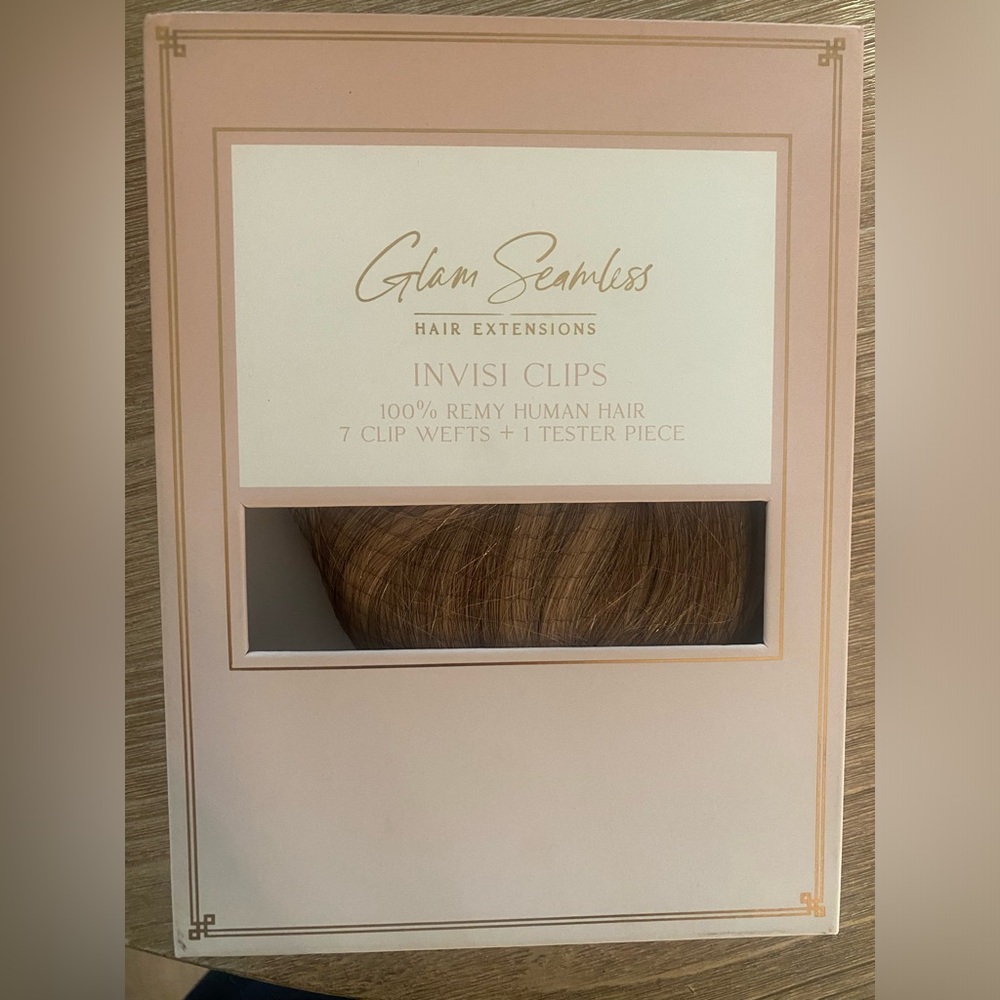 Glam Seamless 16” Invisi-Clip-In Extensions in Sunkissed Highlights